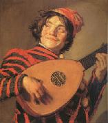 Frans Hals Jester with a Lute (mk05) oil on canvas